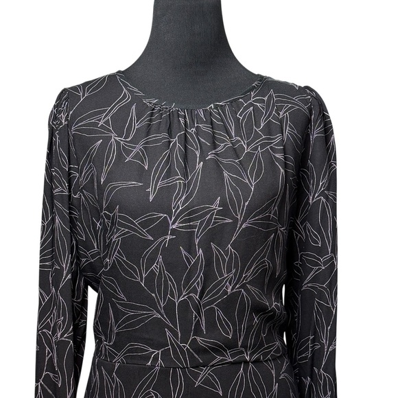 A New Day Dress SZ XL Black Purple Whimsigoth Witchy Fall Long Sleeve Vamp - Picture 2 of 9